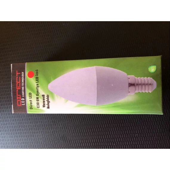 C30_6W_melegfeher_3000K E-14 led izzó